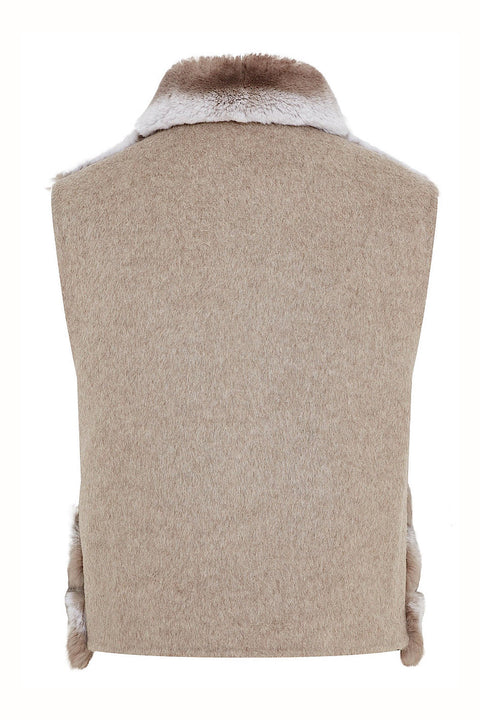 Gilet in pelliccia di coniglio Rex