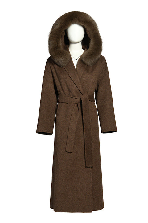 Cappotto di cashmere con cappuccio