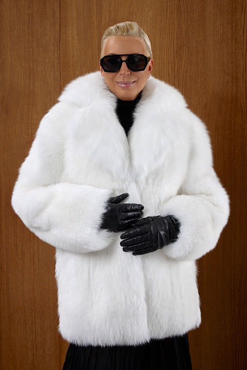 Cappotto CURVY Layam in pelliccia di volpe