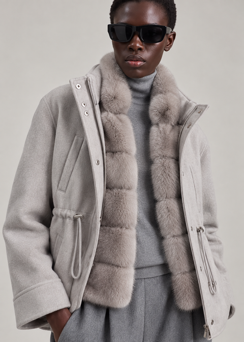 Giacca in cashmere convertibile 2-in-1