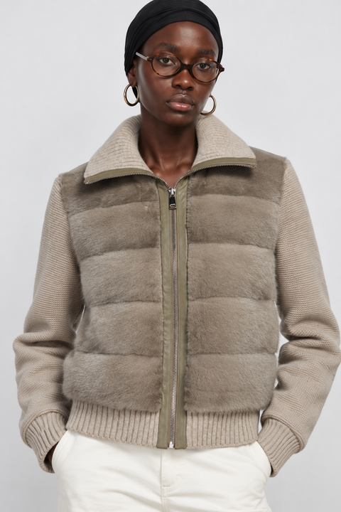 Mink and Cashmere Bomber