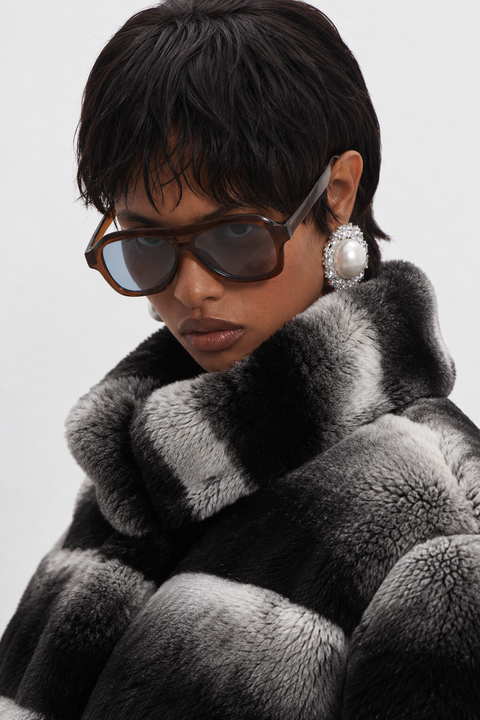 Manteau en fourrure de lapin Rex