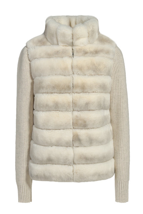 Cashmere Jacket with Fur