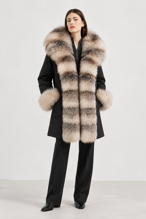 Parka mit Futter aus Fuchspelz