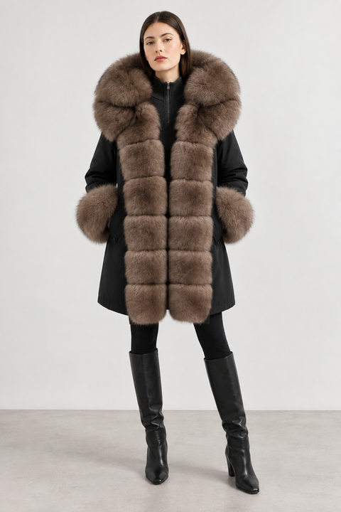 Lined Fox Fur Parka