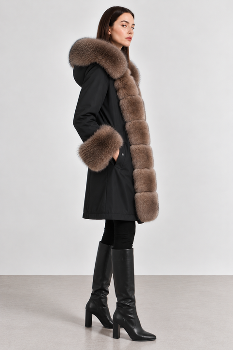 Lined Fox Fur Parka