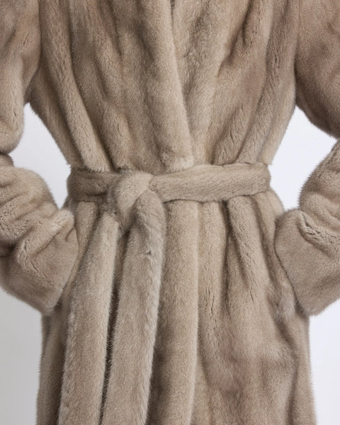 Genuine Mink Midi Coat