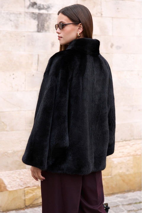 Short Black Mink Coat