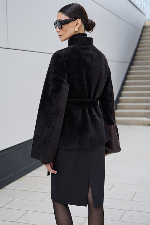 Veste en peau lainée mérinos