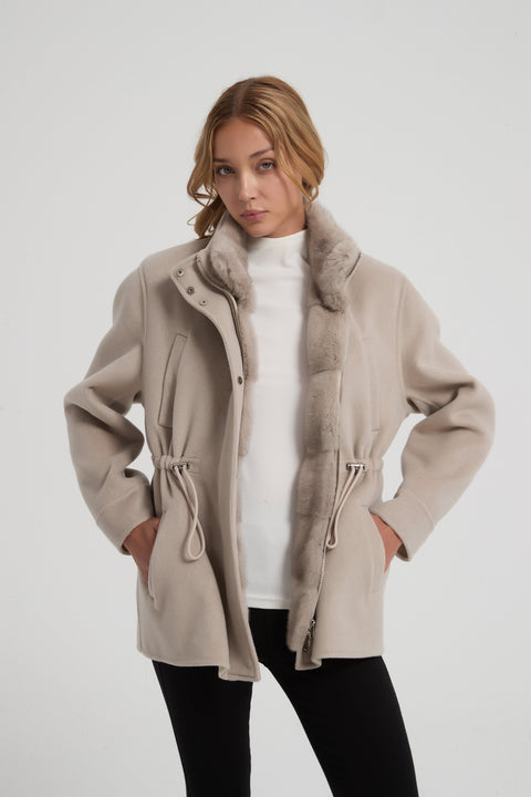 Chaqueta de cachemira convertible 2 en 1