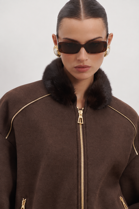 Bomber with Mink Fur
