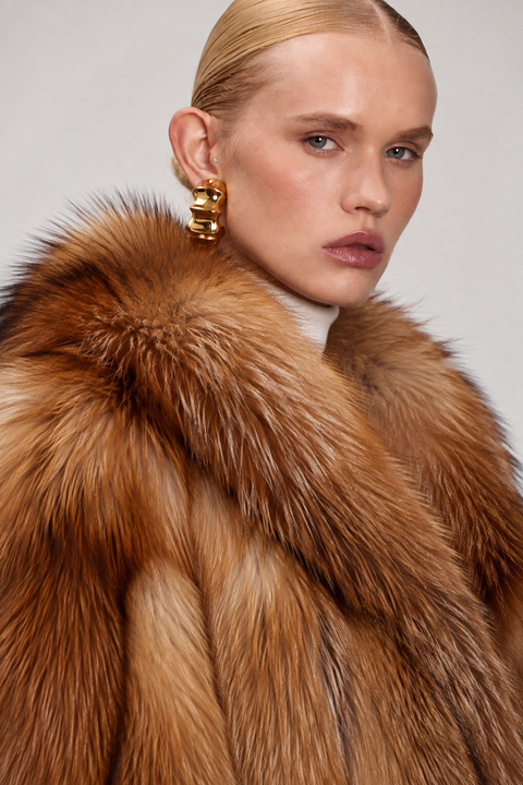 Red Fox Fur Coat