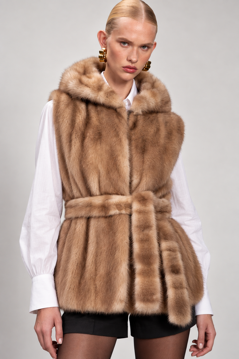 Genuine Mink Fur Gilet