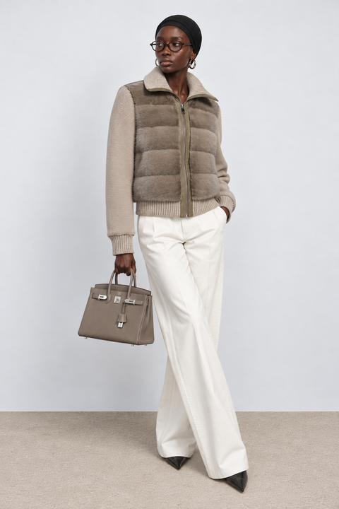 Mink and Cashmere Bomber