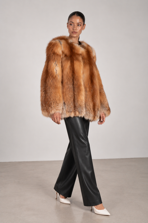 Red Fox Fur Coat