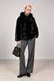 Hooded Black Mink Coat