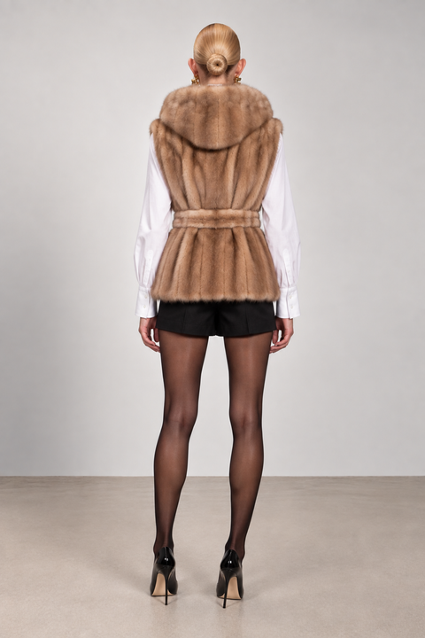 Genuine Mink Fur Gilet