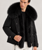 Men Short Lined Fur Parka