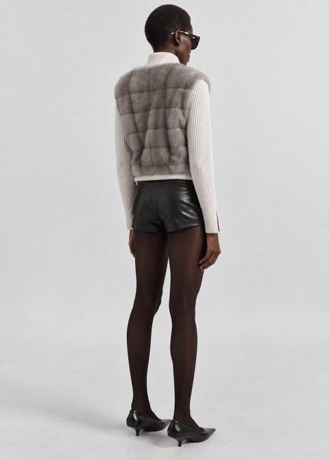 Chaqueta de cachemir y visón