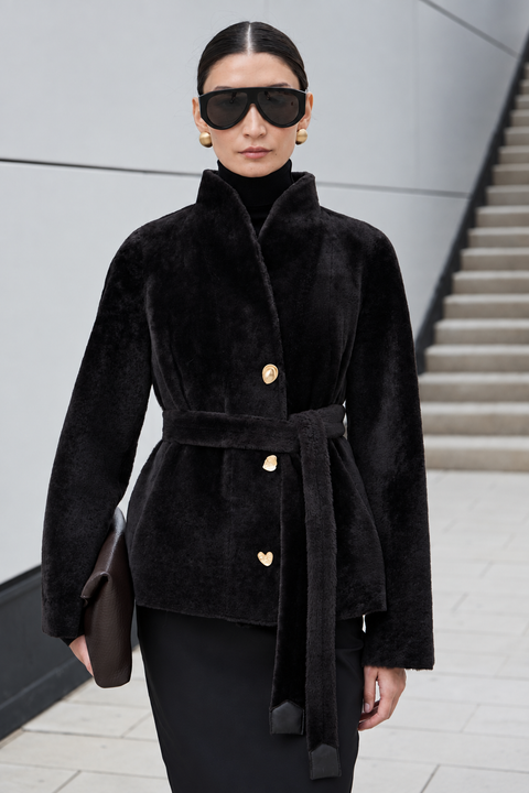 Veste en peau lainée mérinos