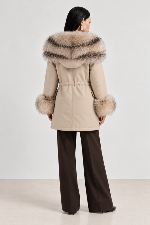 Parka mit Futter aus Fuchspelz