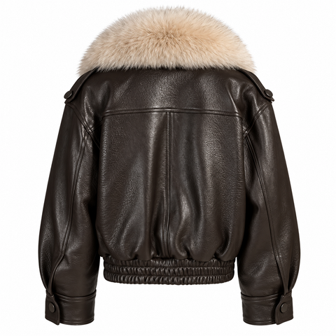 Leather Jacket with Fur