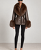 Veste Allegra en cuir noir