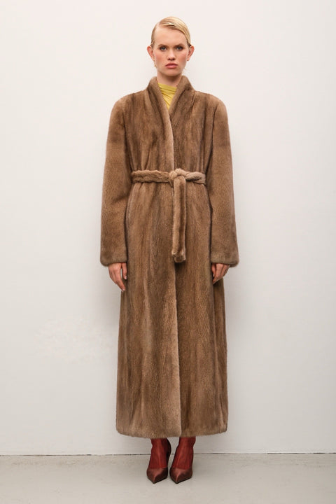 Long Mink Fur Coat