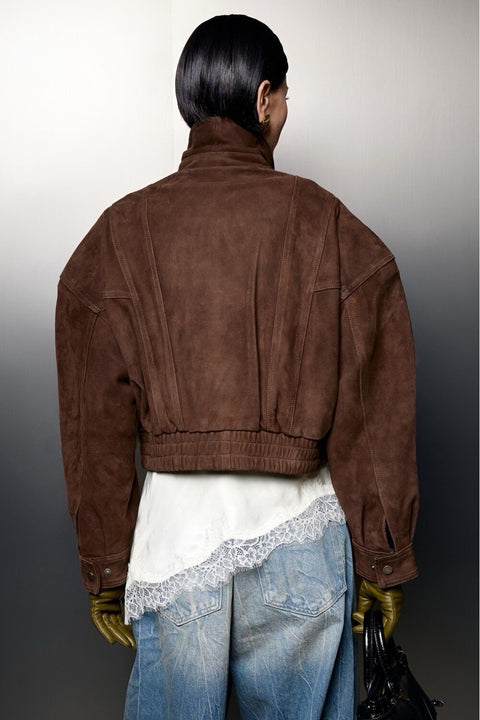 Cropped Suede Jacket