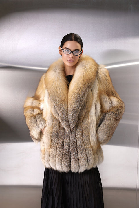 Gold Fox Fur Coat