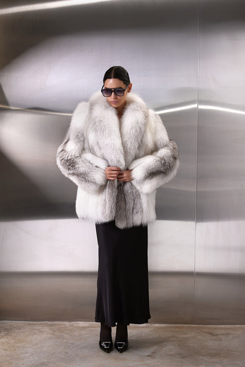Artic White Fox Fur Coat