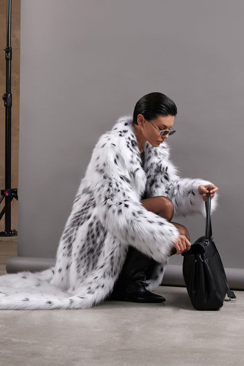 Lynx-Inspired Fox Fur Coat