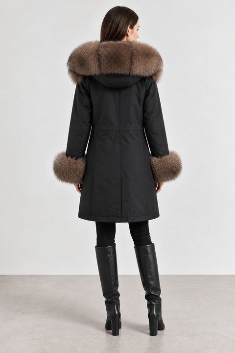 Lined Fox Fur Parka