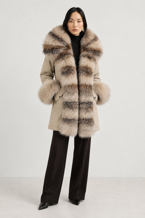 Parka mit Futter aus Fuchspelz