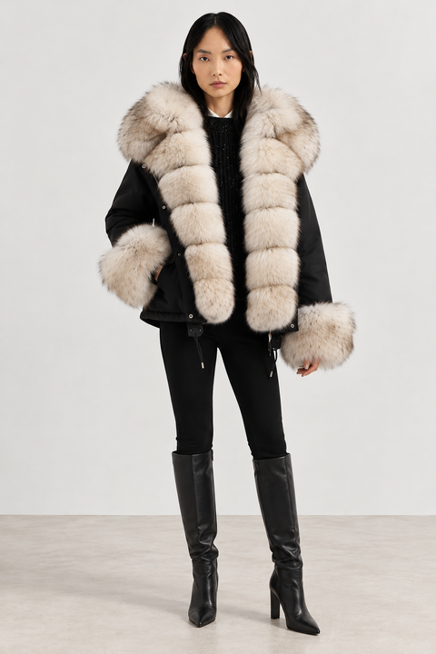 Short Lined Fur Parka