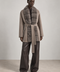 Manteau en laine avec vison