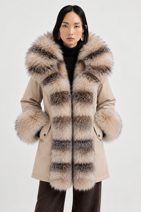 Parka mit Futter aus Fuchspelz