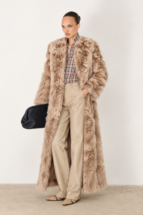 Cappotto lungo in montone toscano