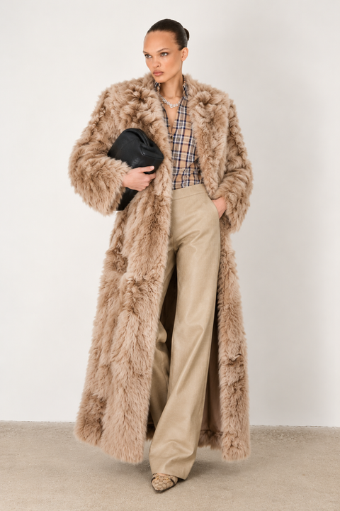 Cappotto lungo in montone toscano